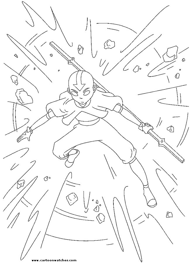 Avatar The Last Airbender: Aang coloring page