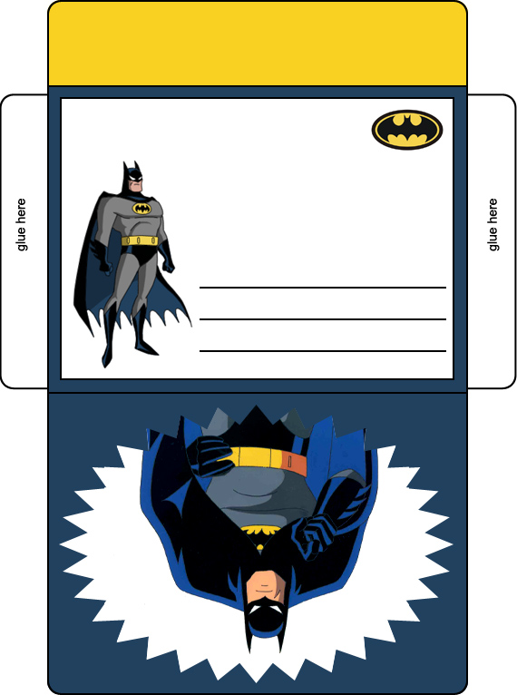 Batman birthday party envelope