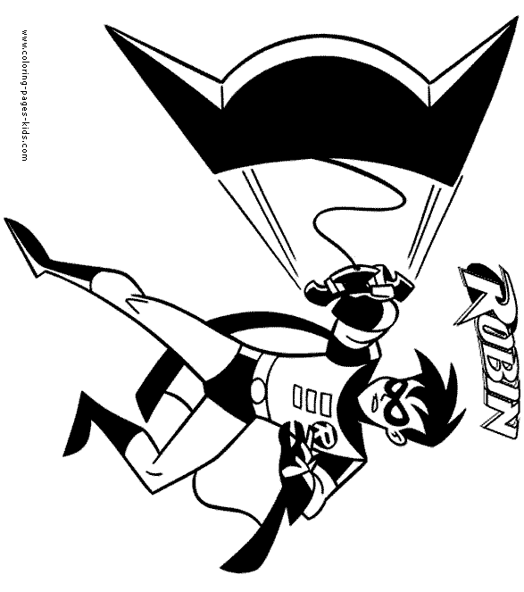 Back to the Batman coloring pages >> Robin coloring page