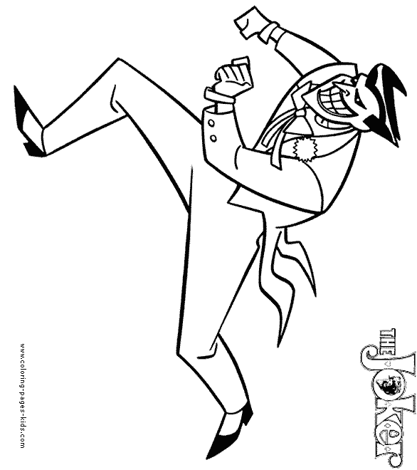 Running Joker coloring page