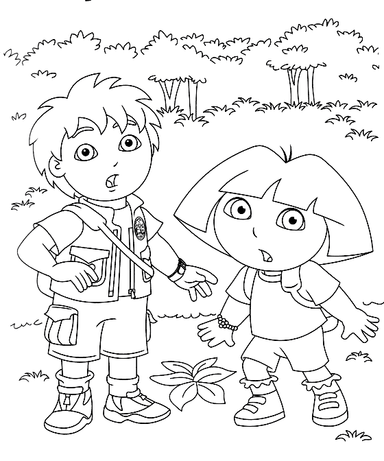 diego and dora coloring pages - photo #25