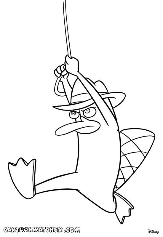 Agent P swinging a rope Phineas and Ferb 
