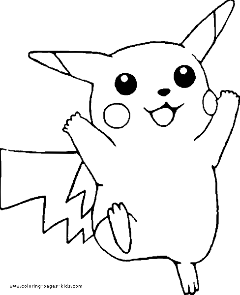 Pikachu color page 
