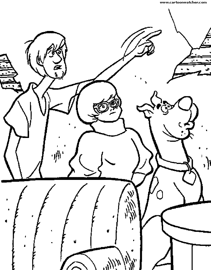shaggy colouring pages