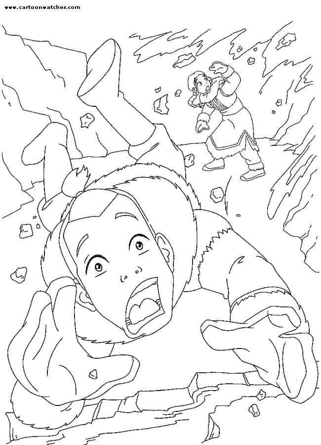 Avatar The Last Airbender: Katara and Sokka coloring page