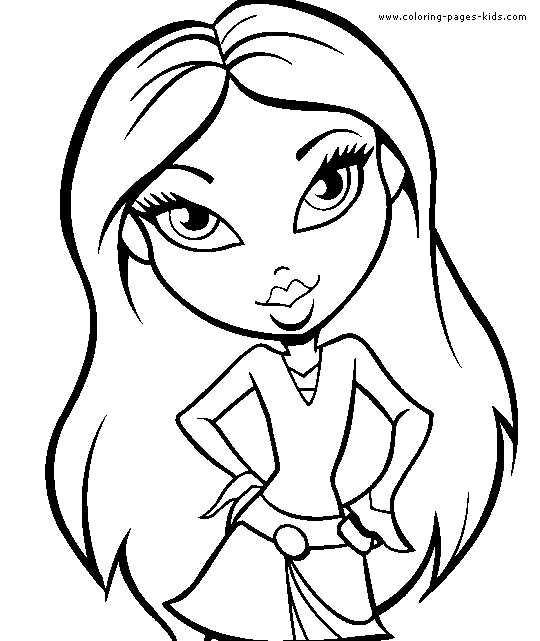 Bratz color page- Bratz color pages - printable Bratz color pages - Bratz  coloring sheet - free Bratz coloring page - Bratz coloring book - Bratz  coloring pages - Bratz - Cartoonwatcher