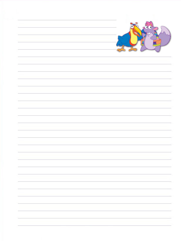 Free Dora the Explorer Tucan and Tico Stationary