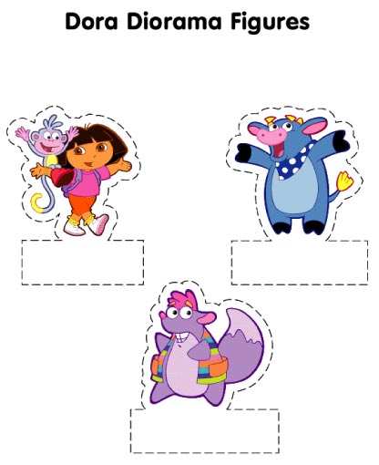 Dora The Explorer Cut Out Figures Craft