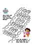 Dora the Explorer printable counting puzzle 