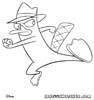 Agent P from Phineas and Ferb coloring page