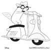 Agent P Scooter Coloring page