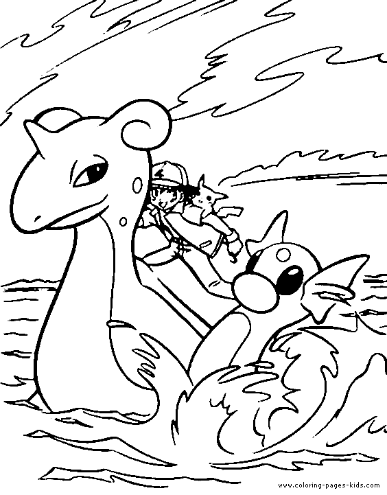 Ocean Pokemon coloring page