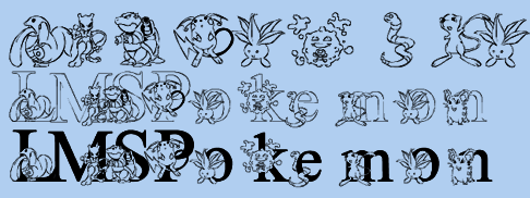 Pokemon font dingbats