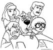 Color Scooby-Doo gang coloring page free scooby-doo coloring pages scooby doo coloring sheet