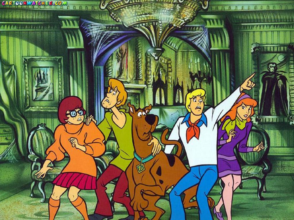 Scared Scooby Doo Crew Wallpaper